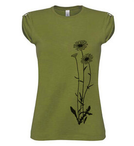 Blumen T-Shirt in grün  - Picopoc