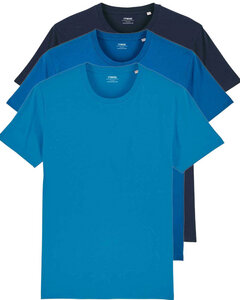 3er Pack Basic Bio T-Shirts für Sie und Ihn, viele Farbkombinationen - YTWOO