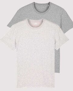 2er Pack Basic Öko T-Shirts aus dickerer Bio-Baumwolle für Damen & Herren - YTWOO