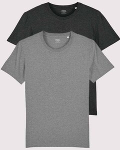 2er Pack Basic Öko T-Shirts aus dickerer Bio-Baumwolle für Damen & Herren - YTWOO