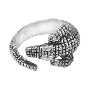 Silber Ring Krokodil Fair-Trade und handmade - pakilia