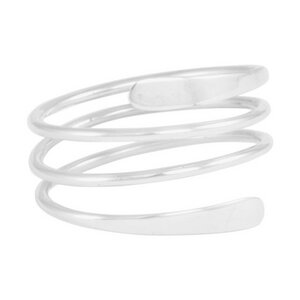 Silber Ring Spiral Feder Fair-Trade und handmade - pakilia