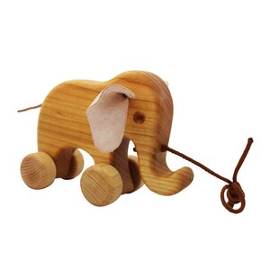 Ziehtier Elefant aus Massivholz - Mitienda Shop