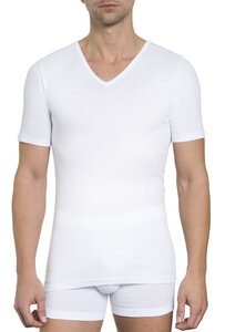 Herren Basic Shirt V-Ausschnitt Feinripp 2er Pack - Haasis Bodywear
