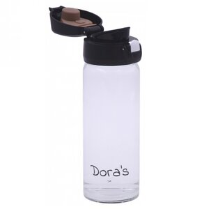 Glas Thermoflasche 300ml mit Einhandverschluss - Dora