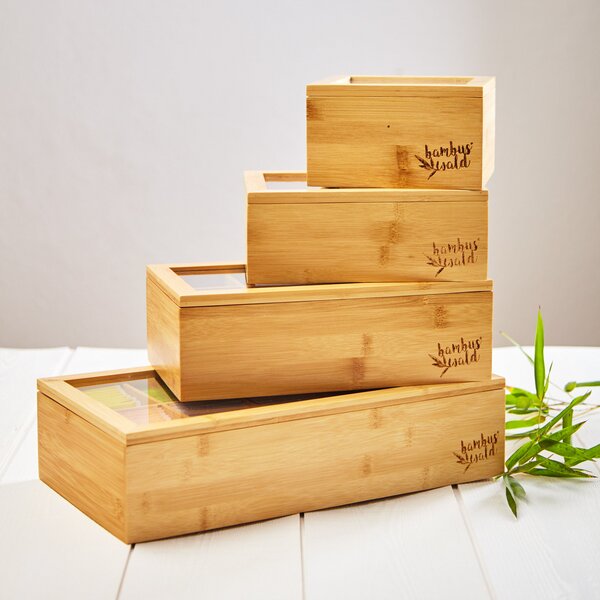 12 Fächer DIY Tee-Box aus Holz Aufbewahrung von Teebeutel 