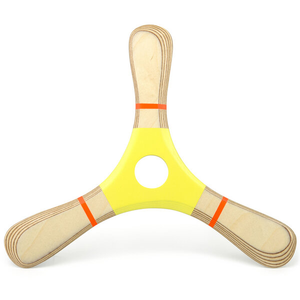Boomerang handgefertigt für Rechtshänder*in LAMEY bumerang PROPELL 3 Bumerang für Kinder und Anfänger aus 6-lagig verleimter finnischer Birke