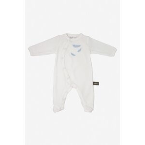 Baby-Pyjama aus Bio-Baumwolle mit farbigen Federmotiven - Kadolis
