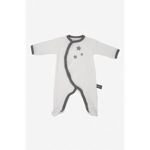 Baby-Pyjama aus weißer Bio-Baumwolle mit Sternenmuster - Kadolis