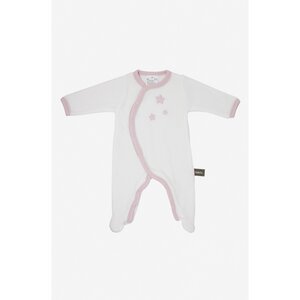 Baby-Pyjama aus weißer Bio-Baumwolle mit Sternenmuster - Kadolis