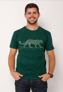 Ecovero®-Herren-T-Shirt "Leopard" - Peaces.bio - handbedruckte Biomode