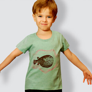 Kinder T-Shirt, "Kugelfisch" - little kiwi