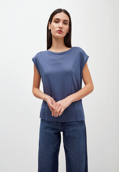 JILAA - Damen T-Shirt aus TENCEL Lyocell blue indigo