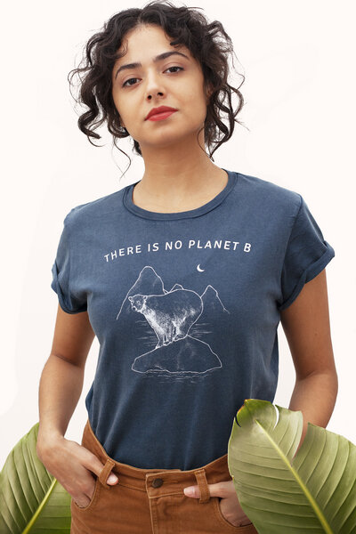 Es gibt kein Planet B Weißes T-Shirt Damen Kurzarm Sommer T-Shirt Größe S-XL