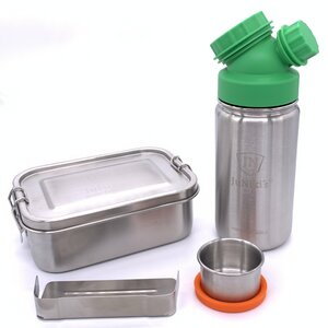Einschulungs-Set: JuNiki´s® Lunchbox + Trinkflasche isoliert 8 Farben - JN JuNiki's