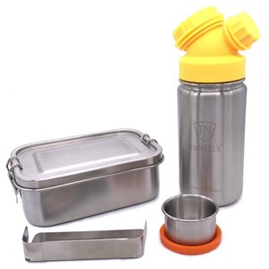 Einschulungs-Set: JuNiki´s® Lunchbox + Trinkflasche isoliert 8 Farben - JN JuNiki's