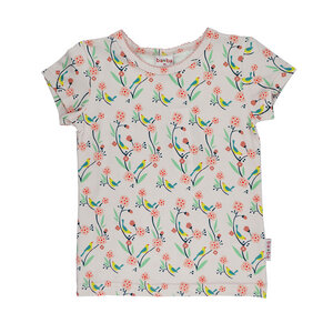 T-Shirt mit Blumen und Vögeln - Baba Babywear