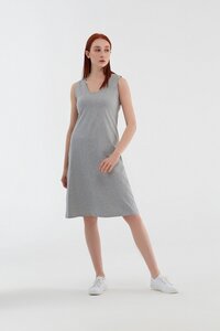  Damen Kleider ärmellos Bio-Baumwolle Sommerkleid Kleid - Albero