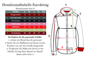 Herren Hemd, slim fit - karokönig ecotailoring