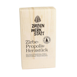 Zirben-Propolis Herzstück 16x7 cm - echte Handarbeit aus Österreich - 4betterdays