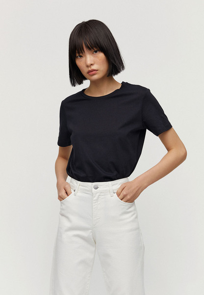 MARAA - Damen T-Shirt aus merzerisierter Bio-Baumwolle black