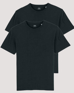 2er Pack Herren schweres Bio T-Shirt Männer, Premium Basic Shirt. - YTWOO