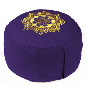 Meditationskissen CLASSIC Mandala Lotus Design - Bio-Buchweizenschalen - Lotus Design®