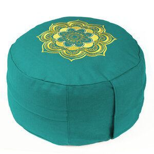 Meditationskissen CLASSIC Mandala Lotus Design - Bio-Buchweizenschalen - Lotus Design