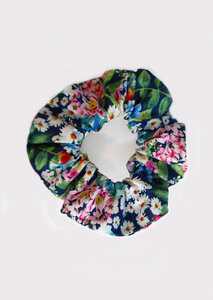 Scrunchie - Haargummi aus Popeline mit Blumenprint - börd shört