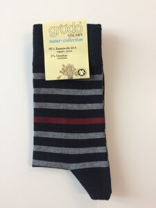 grödo Socken/Strümpfe, halbgeringelt/uni  ver.Farben 52184 Biobaumwolle unisex - grödo