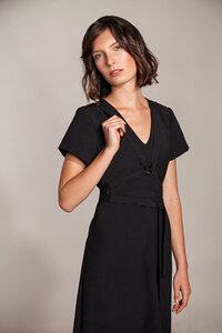 Kurzes Kleid, Cocktailkleid mit Riemen schwarz - SinWeaver alternative fashion