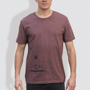 Herren T-Shirt, "No Way", Black Heather Cranberry - little kiwi