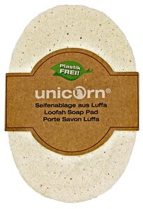 Seifenablage aus Luffa - unicorn
