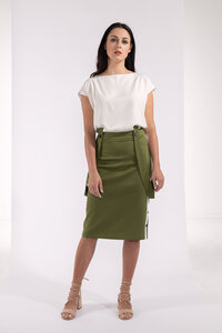 Top schlicht ärmellos Weiß-Creme zweilagig - SinWeaver alternative fashion