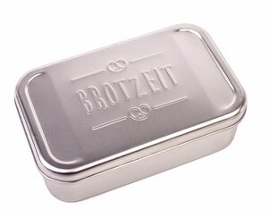 Edelstahl Lunchbox XL mit Prägung 'BROTZEIT' - DS