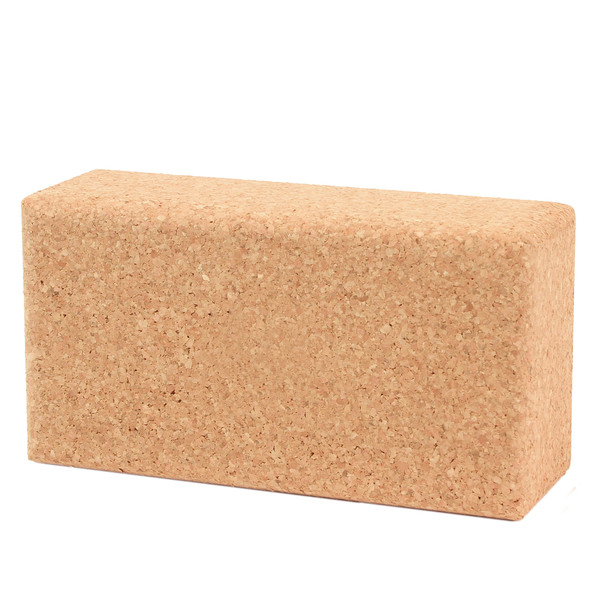 Yogablock Kork Natur Standard Lotus Design® - 23x12x7,5 Cm