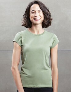 Damen Roll Sleeve T - Shirt lässig cooles Shirt  - Mantis