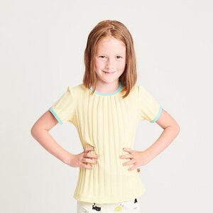 Mädchen Kurzarm-Top aus Bio-Baumwolle "Rippjersey" - Cheeky Apple