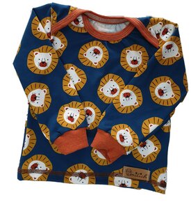 Babyshirt aus Biojersey Löwenkopf - Omilich