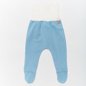 Strampelhose mit Füßen aus Bio-Baumwolle "Baby Basic Uni" Hellrosa/Hellblau/Weiß - Cheeky Apple