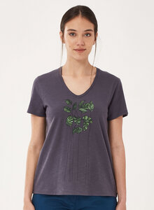 T-Shirt aus Bio-Baumwolle mit Blatt-Print - ORGANICATION