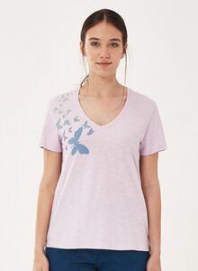 T-Shirt aus Bio-Baumwolle mit Schmetterling-Print - ORGANICATION