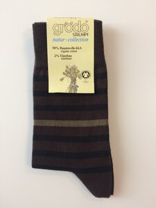 grödo Socken/Strümpfe, halbgeringelt/uni  ver.Farben 52184 Biobaumwolle unisex - grödo