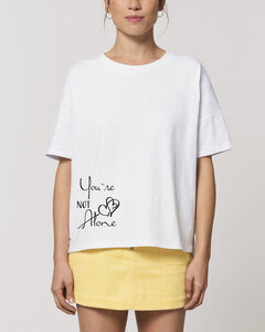 Kastenförmiges Bio Damen T-Shirt "Mood - You´re Not Alone" in 3 Farben - Human Family