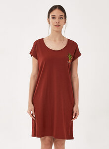 Slub-Jersey-Kleid aus Bio-Baumwolle mit Stickerei - ORGANICATION