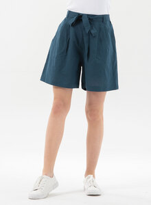 Shorts aus Leinengemisch mit Bindegürtel - ORGANICATION