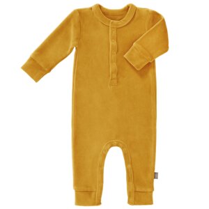  Fresk Velour Baby Strampler Pyjama ohne Füßchen in tollen Farben GOTS zertifiziert - Fresk Niederlande