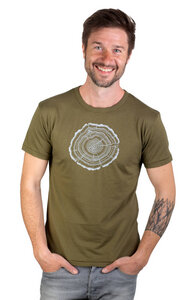 Bambus Shirt Fairwear für Herren "Treeslice" in Moss Green - Life-Tree