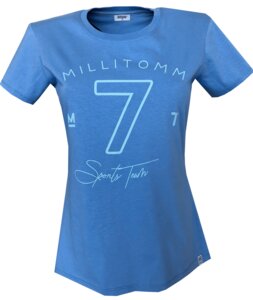 Damen T-Shirt GOTS und Grüner Knopf zertifiziert/ Motiv Sieben - MilliTomm