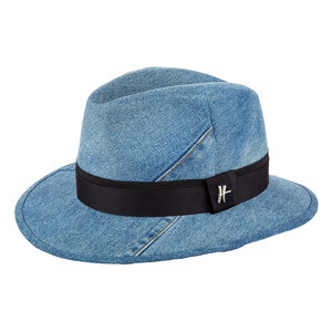 Traveler-Hut "Queen Betty" aus Jeans - hellblau - ReHats Berlin